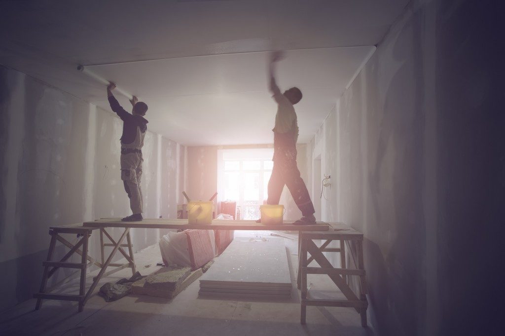 men renovating a home's interior